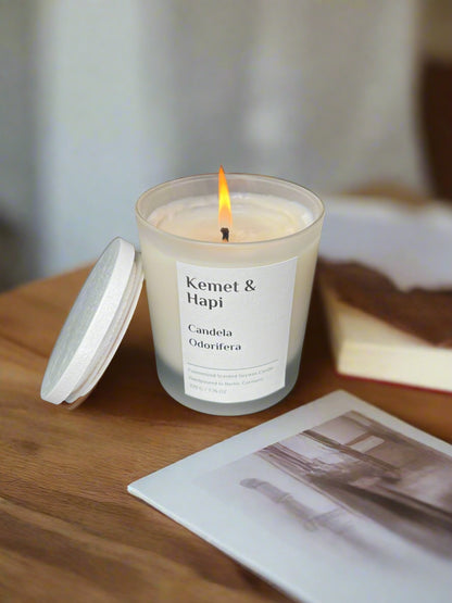scented candle cover shot