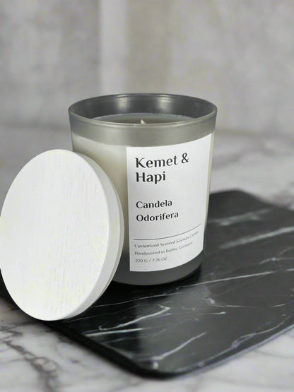 scented candle cover shot