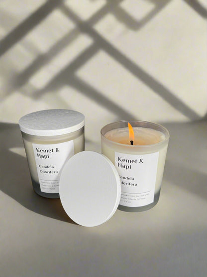 scented candle cover shot